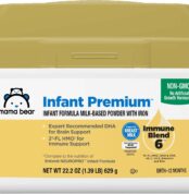 Amazon Brand - Mama Bear Infant Milk-Based Baby Formula Powder with Iron, Dual Prebiotics, Omega 3 DHA and Choline, Brain, Growth, Immunity, 22.2 Ounce Best Price