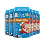 Gerber Lil' Bits Oatmeal Banana Strawberry Baby Cereal, 8 Ounces (Pack of 6) Best Price