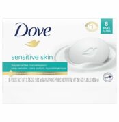 Dove Beauty Bar More Moisturizing Than Bar Soap for Softer Skin, Fragrance Free, Hypoallergenic Sensitive Skin With Gentle Cleanser, 3.75 Ounce (Pack of 8) Cheapest Price