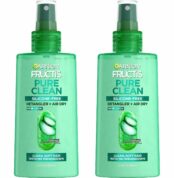 Garnier Fructis Pure Clean Detangler + Air Dry Spray, 5.0 Fl Oz, 2 Count (Packaging May Vary) Best Price