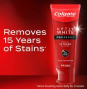 Colgate Optic White Pro Series Whitening Toothpaste with 5% Hydrogen Peroxide, Stain Prevention, 3 oz Tube, 2 Pack Cheapest Price