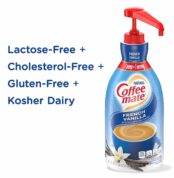 Nestle Coffee Mate Coffee Creamer, French Vanilla, Concentrated Liquid Pump Bottle, Non Dairy, No Refrigeration, 50.7 Ounces Cheapest Price