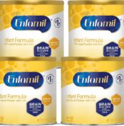 Enfamil Infant Formula, Milk-based Baby Formula with Iron, Omega-3 DHA & Choline, Powder Can, 21.1 Oz (Pack of 4) Best Price