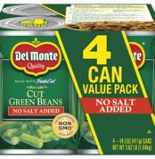 Del Monte Cut Blue Lake Green Beans With No Added Salt 4-14.5 Oz. Can, 14.5 Oz Best Price