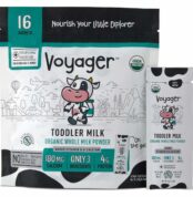 Voyager Toddler Milk On The Go, USDA Organic Shelf Stable Whole Milk Powder, Great for Travel, No Refrigeration, Gluten Free with No GMO's and No Antibiotics for Kids, 16 Sachets of 15g Best Price