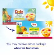 Dole Fruit Bowls Cherry Mixed Fruit in 100% Juice, Back To School, Gluten Free Snack, 4oz, 12 Total Cups, Packaging May Vary Cheapest Price