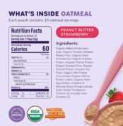 Ready, Set, Food! Organic Baby Oatmeal Cereal | Daniel Tiger Peanut Butter Strawberry | Organic Baby Food with 9 Top Allergens | Unsweetened | Fortified with Iron | 15 Servings Cheapest Price