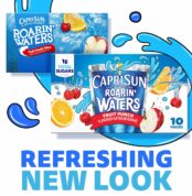 Capri Sun Roarin' Waters Fruit Punch Wave Naturally Flavored Water Kids Beverage (40 ct Pack, 4 Boxes of 10 Pouches) Cheapest Price